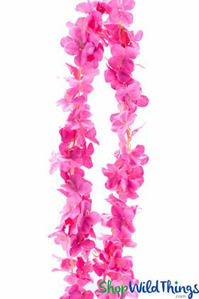Draping Fuchsia Pink Flower Garlands | Colorful Flexible Silk Tropical Plumeria Strands | ShopWildThings.com