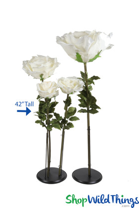 Oversized Artificial Ivory Roses ShopWildThings