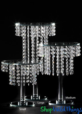 Crystal Beaded Centerpiece & Dessert Risers, Stunning Event Stands by ShopWildThings.com