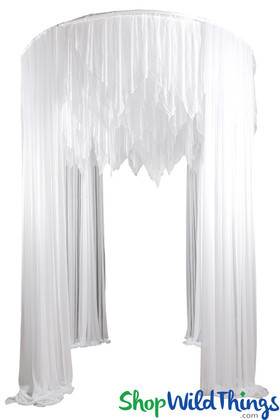 Round Gazebo Wedding Kit, Hardware, Tulle Canopy and Draping Included, ShopWildThings.com