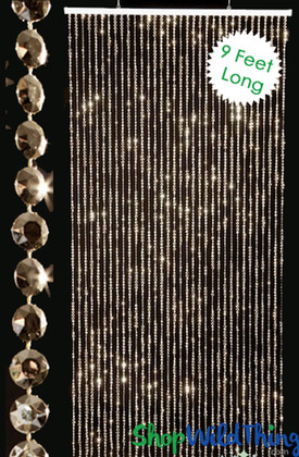 ShopWildThings Metallic Gold Diamonds Beaded Curtains Add Sparkle and Shine with a Classy Flair