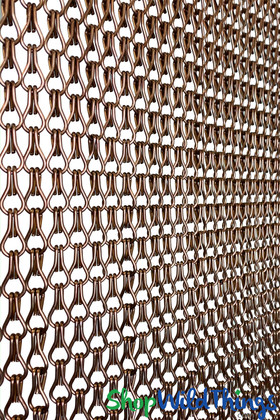 Aluminum Chain Beaded Curtains, Metal Chain Link Room Dividers & Wall Coverings by ShopWildThings.com