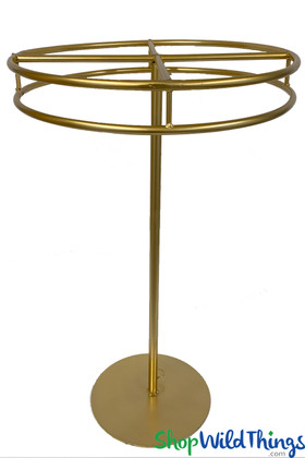 Tall Floral Riser, Multi Frame Gold Flower Display Stand, Round Riser Column for Floor or Tabletop Decorations by ShopWildThings.com