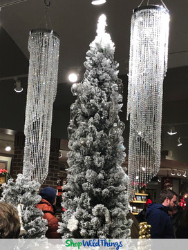 Chandeliers, Bead Curtains Elevate Retail Displays