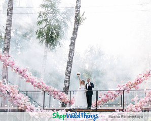 Crystal Candelabras and a Luxury Floral Bridge