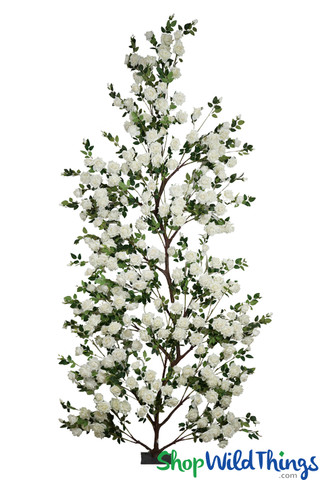 Majestic Artificial Velvet White Rose Trellis 12 Feet Tall