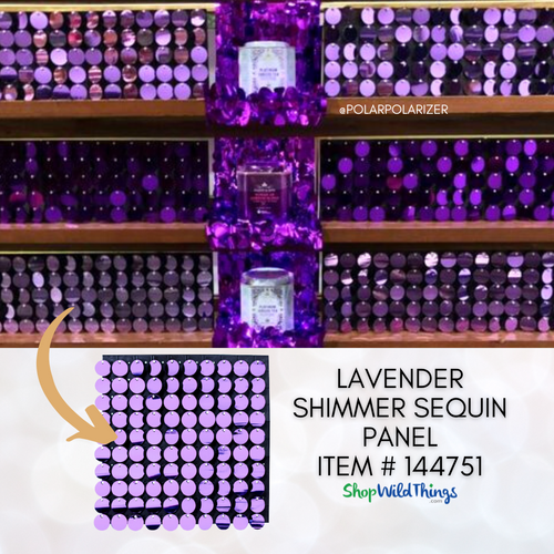 Add sparkle and life to display windows with ShopWildThings sequin wall panels.