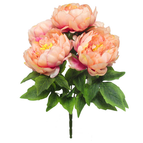 Artificial Peach Peony Bush | Large Wedding Bouquet | ShopWildThings.com