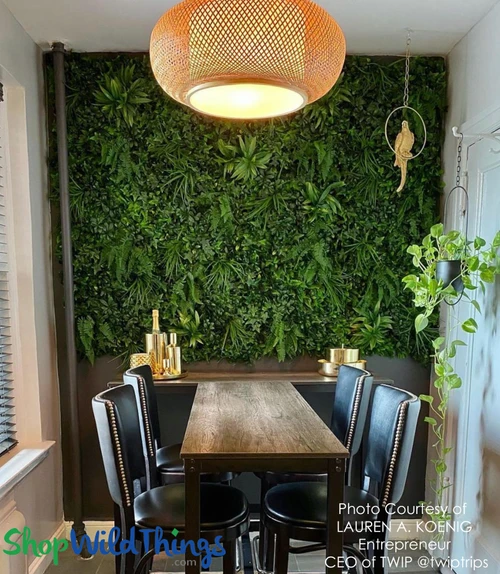 Living Greenery Wall Artificial Foliage Tropical Indoor Living Room ShopWildThings.com