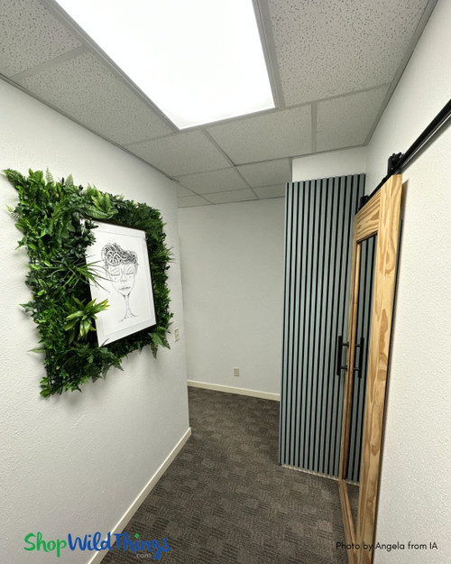 Bring a touch of greenery into any salon, spa, or commercial space with "Paradise" Artificial Greenery Wall Panels by ShopWildThings.com