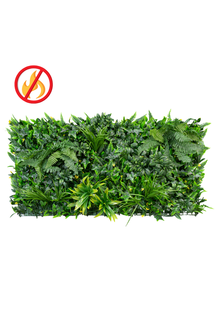 Artificial Greenery Wall by ShopWildThings.com Mixed High Quality Foliage Fake Living Wall
