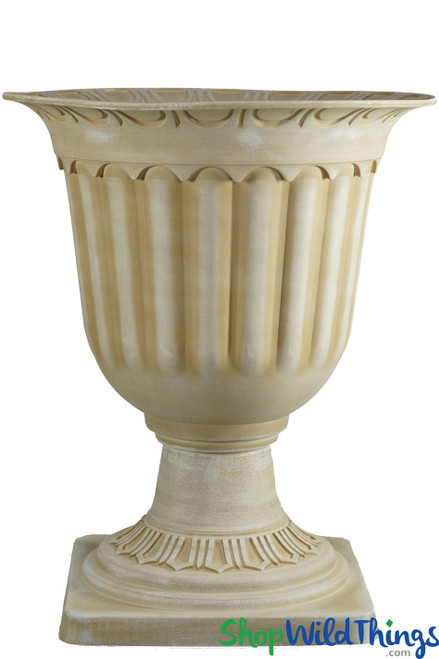 Cream Planter Urn Grecian Flower Pot for Wedding, Home, Events, Restaurant Display