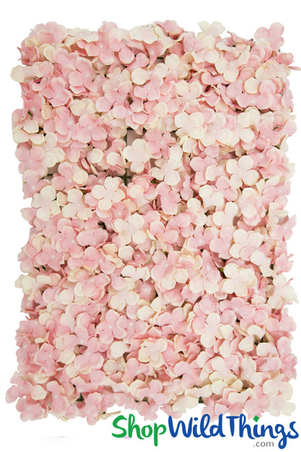 Blush Pink Silk Flowers Backdrop Panel Wall ShopWildThings