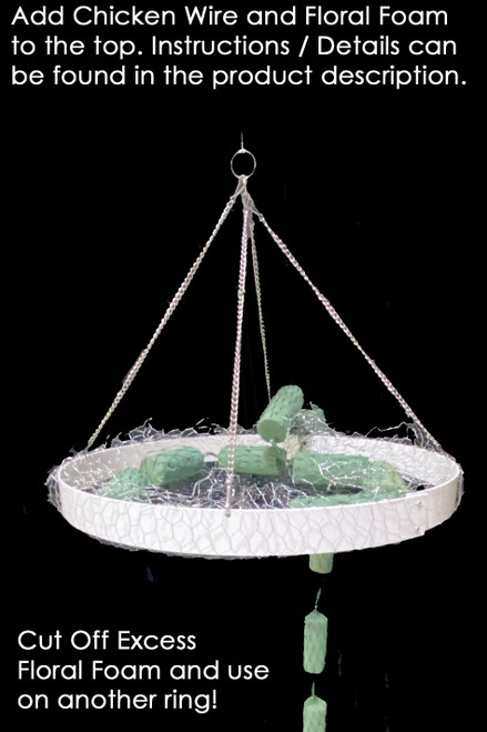 Floral Chandelier 2 Foot Diameter with hanging Chain ShopWildThings.com