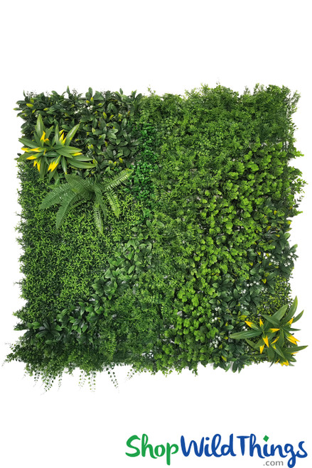 Artificial Green Foliage Wall, Lush Vertical Landscape Panel