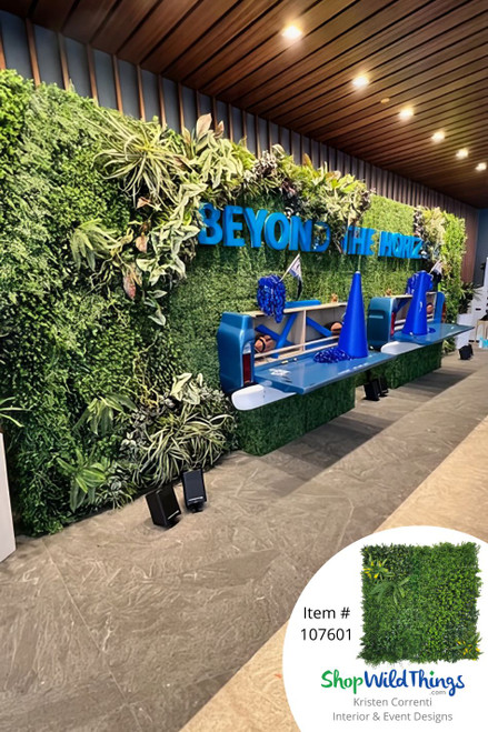 Artificial Green Foliage Wall, Lush Vertical Landscape Panel