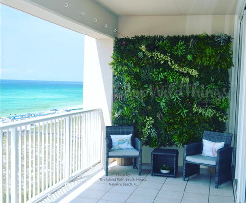 Beachside Patio Greenery Wall Blends Perfectly with Nature | ShopWildThings.com