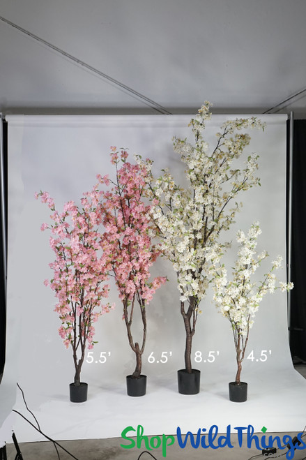Pink Cherry Blossom Tree | 5.5' Tall Faux Flowering Décor