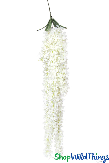 Hanging Plumeria Silk Flowers White Cream for Floral Ceilings and Bouquets ShopWildThings.com