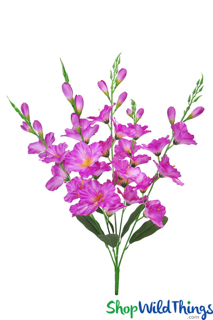 Pink Lavender Purple Silk Gladiolus Artificial Florals for Centerpiece and Floral Design ShopWildThings.com