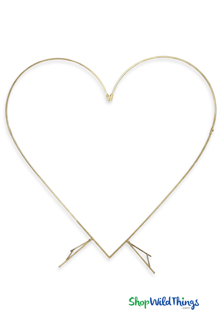 Heart Backdrop Gold Wedding Hearts Arch ShopWildThings Balloon and Floral Stand