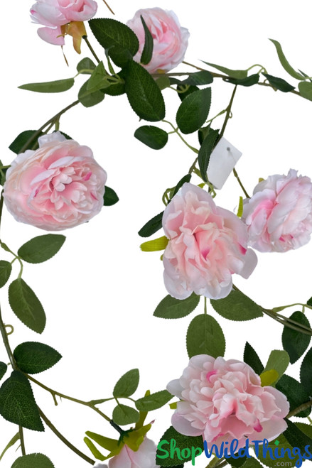 Pink Peony Flower Garland ShopWildThings.com