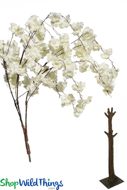 White Fluffy Flowers ShopWildThings Replacement branches for interchangeable trees ShopWildThings.com