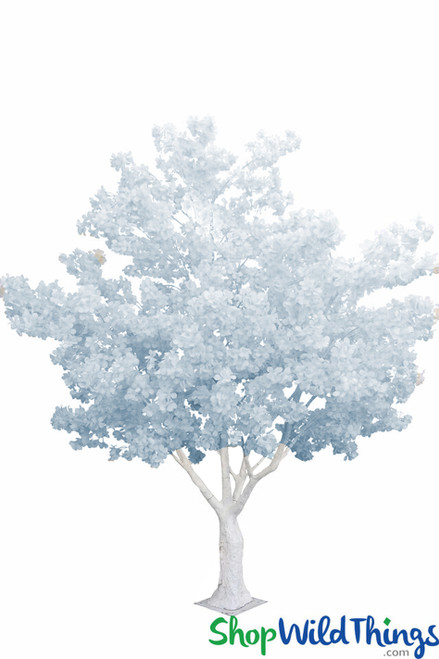 Ice Blue Light Pastel Lifesize Oversize Artificial Floral Blossom Tree ShopWildthings.com