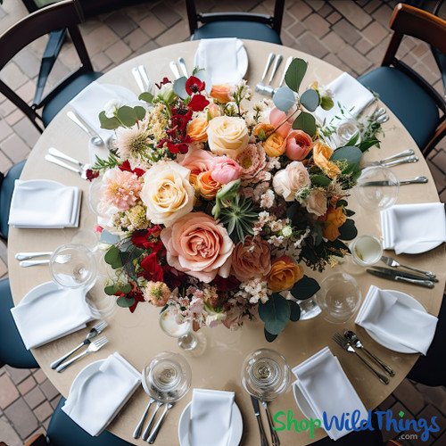 Light Peach and Blush Spring Wedding Reception with Silk Roses

Outdoor Spring Wedding Decor Ideas by ShopWildThings.com