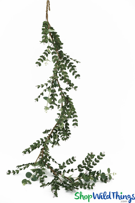 Realistic Mixed Greenery Vine with Eucalyptus and mixed plants Bendable ShopWildThings.com