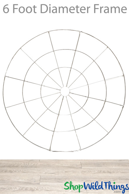 6 Foot Diameter Giant Custom Chandelier Frame, Silver Metal
