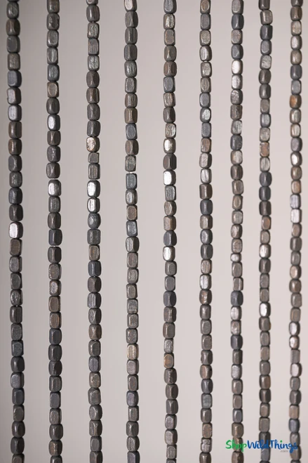 Gray Beaded Curtain ShopWildThings Home Decoration Hanging Room Dividers