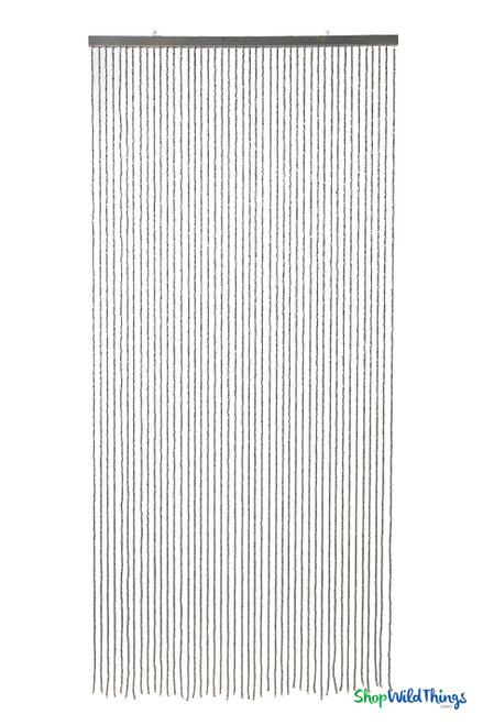 Gray Beaded Curtain ShopWildThings Home Decoration Hanging Room Dividers