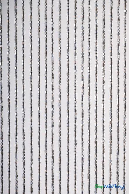 Gray Beaded Curtain ShopWildThings Home Decoration Hanging Room Dividers