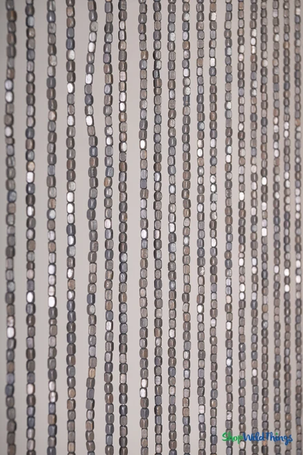 Gray Beaded Curtain ShopWildThings Home Decoration Hanging Room Dividers