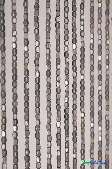 Gray Beaded Curtain ShopWildThings Home Decoration Hanging Room Dividers