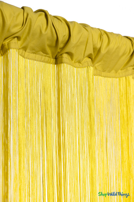 10 Feet Long Yellow String Fringe Curtain ShopWildThings.com