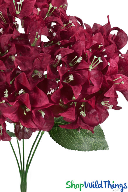 Dark Red Floral Spray ShopWildThings Bougainvillea Artificial Flowers Bouquet