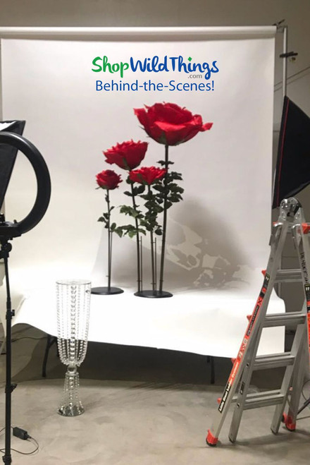 Display ShopWildThings Oversize Flowers in Stands or Unscrew the Stem to Use the Heads as Centerpieces