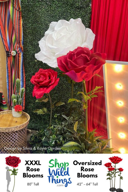 From intimate celebrations to grand events, ShopWildThings.com has a huge range of Giant Oversized Roses and Peonies that add a perfect touch of drama and elegance to any event. Available in various sizes and a wide range of colors, these showstoppers are:

Ideal for photo backdrops
Perfect for event decor
Great for retail displays
Unique photo props