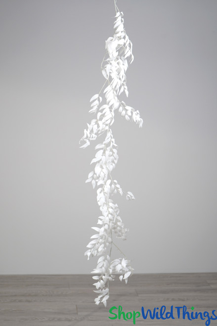 White Willow Leaf Garland ShopWildThings Artificial Smilax Decoration