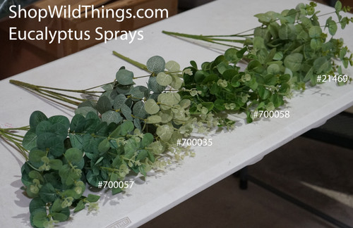 Eucalyptus Sprays ShopWildThings Color Comparisions Artificial Floral Design Fillers