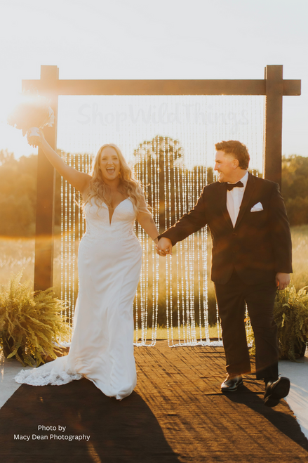 Crystal Clear Beaded Curtains Create Stunning Backdrops for Outdoor Events | ShopWildThings