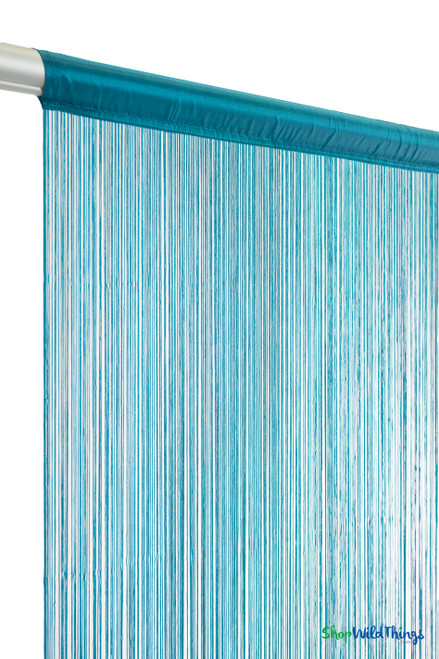 String Curtain Teal Blue 39" x 110" ; Polyester | ShopWildThings