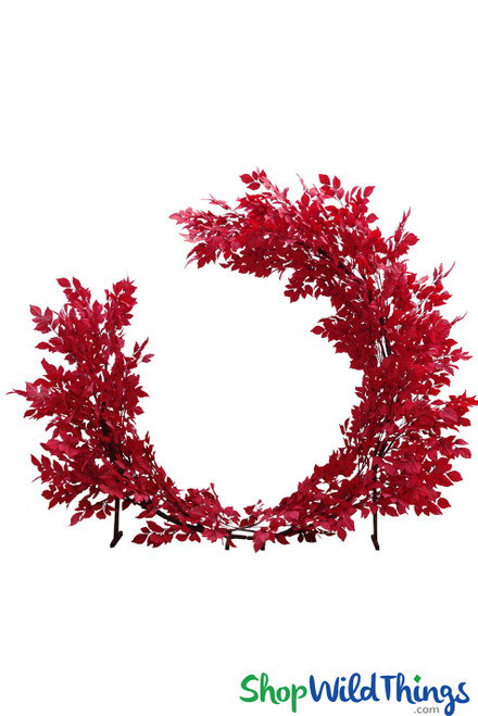 Arch, Red Leaves Semi-Circle "The Swoop" 8' 6" H x 10' W (2 Display Options!) at ShopWildThings.com