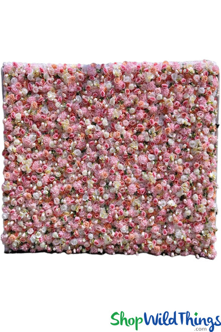 Premium Floral mix, Easy Hang Fabric Backdrop Flower Wall Ready to use ShopWildThings.com