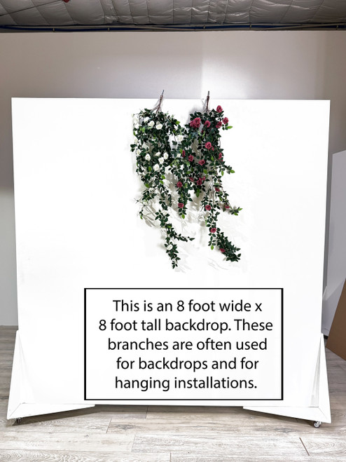Pure White Rose and Greenery Replacement Interchangeable Branches for ShopWIldThings Floral Trees