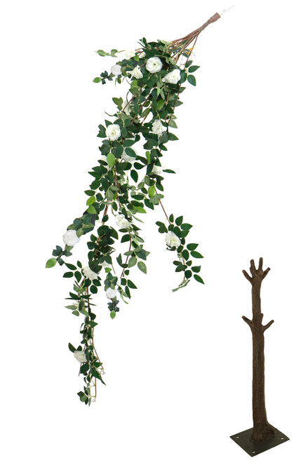 Pure White Rose and Greenery Replacement Interchangeable Branches for ShopWIldThings Floral Trees