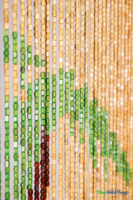 Playa Beach Palm Tree Wood Door Beads Curtain ShopWildThings