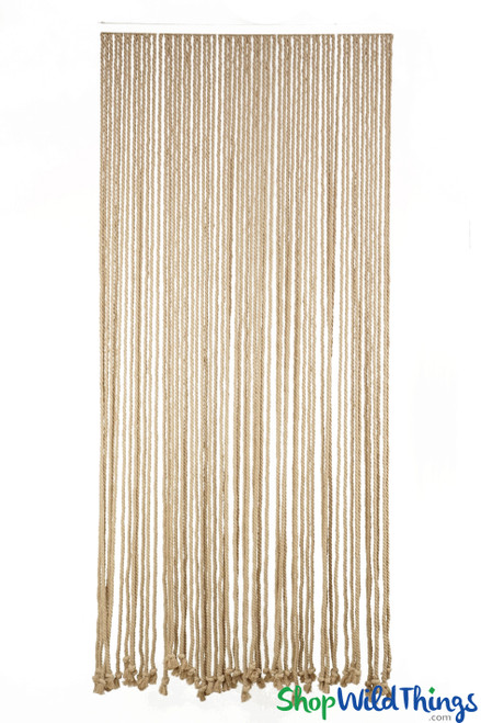 "The Naturalist" Brown Cotton Rope Curtain 60 Strands Hanging Curtain ShopWildThings.com